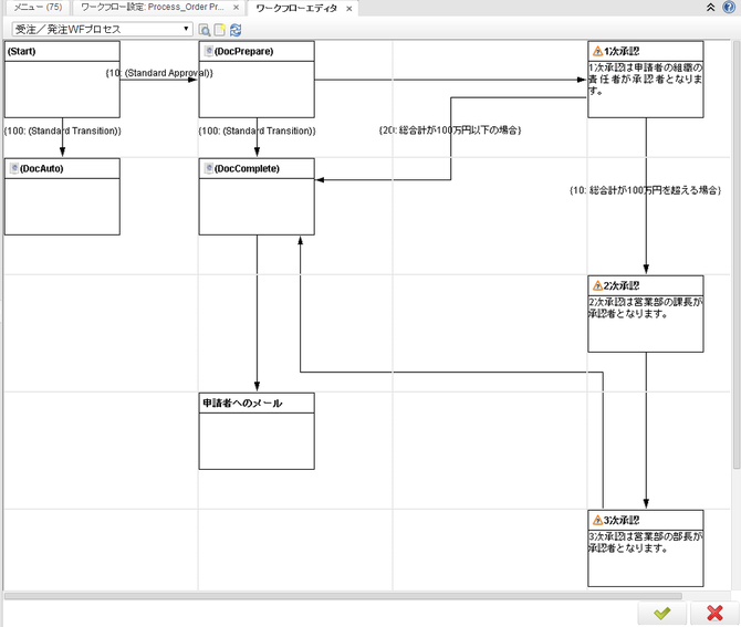 Web-UIのワークフローエディタ