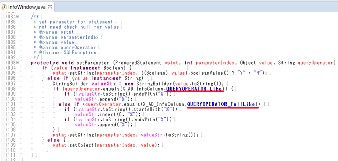 InfoWindow#setParameter()メソッド