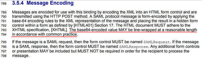 saml-bindings-2.0-osのHTTP POST Bindingのメッセージのエンコーディング処理について