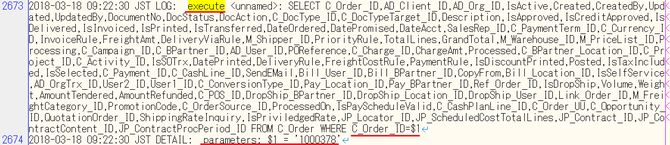SQLのログ