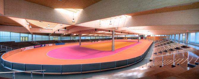 Pista de patinaje de velocidad en el Arena Geisingen de Alemania
