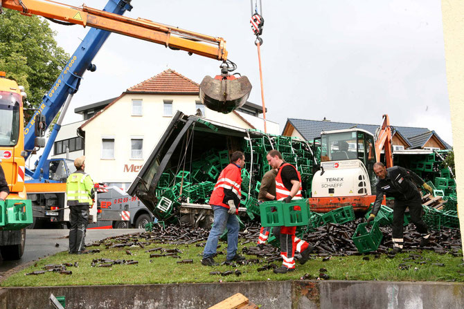 LKW-Unfall Hochstadt am Main (15) - (Foto: Stefan Johannes)