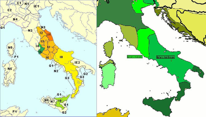 Lenguas Itálicas y Lenguas Románces Modernas de Italia