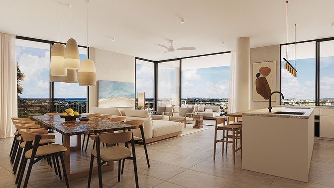 THE SIGNATURE achat Immobilier ILE MAURICE en appartements et penthouses haut de gamme investir à Mont Choisy Golf grand baie ILE MAURICE