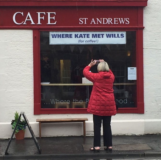 Café in St. Andrews, wo sich angeblich das britische Thronfolgerpaar traf, als beide dort studierten.