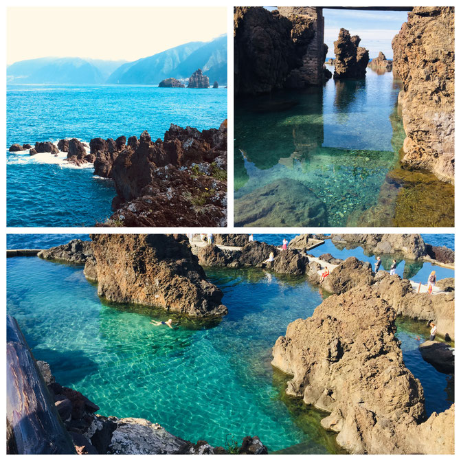  Madeira, Funchal, Radtour, Inselumrundung, Levadas, Korbschlitten, Porto Moniz, Felsenschwimmbecken, Santana, Calheta, 