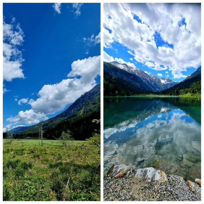 babebi-ontour.com, Hatschn&Haxln, durch ganz Österreich, Salzburgerland, Kleinarl, Jägersee, Spaziergang, Familienwanderung, für Gemütliche, Bergsee, Panorama