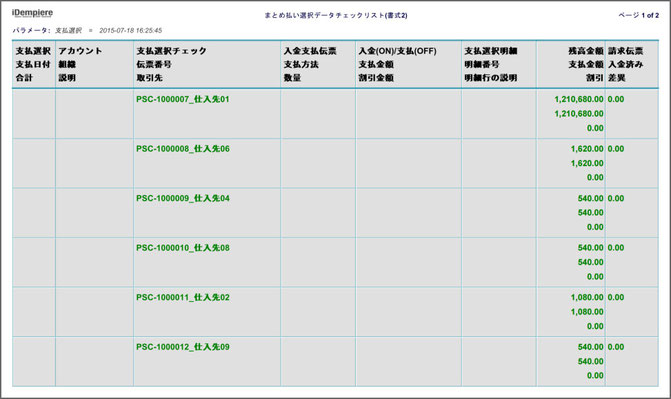 まとめ支払伝票の作成準備チェックリスト(SAMPLE)