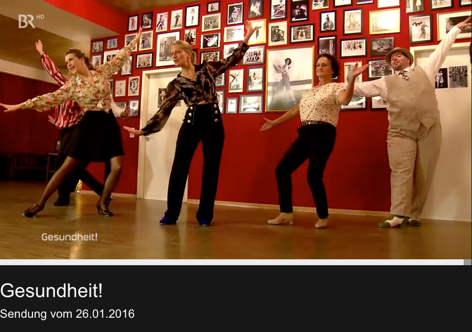 Stepptanz mit Silvia Plankl im Münchner Vintage Dance Studio in der Sendung "Gesundheit" im Bayerischen Fernsehen, vom 26. Januar 2016. Jetzt zu sehen in der BR Mediathek.