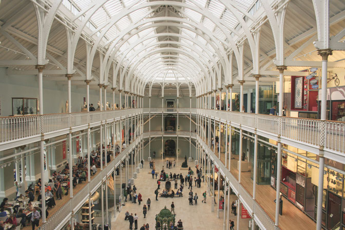 Edinburgh Scotland ofpenguinsandelephants of penguins and elephants National Museum of Scotland hall view interior