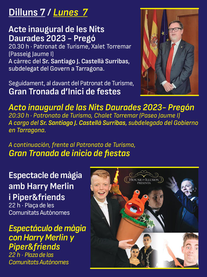 Programa de las Nits Daurades de Salou Fiestas