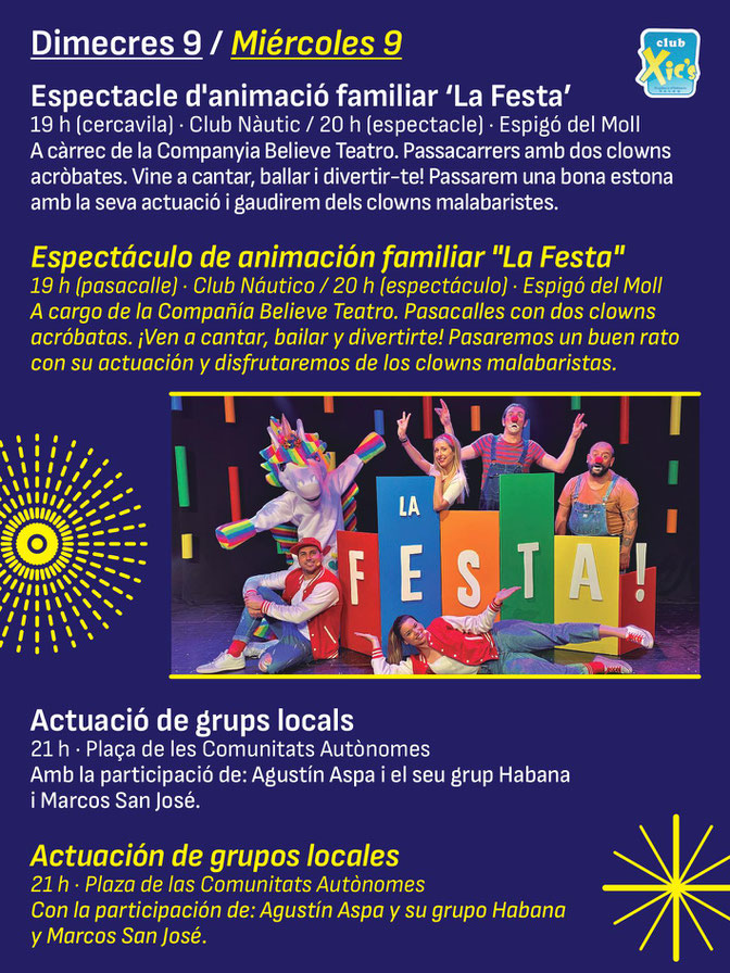 Programa de las Nits Daurades de Salou Fiestas