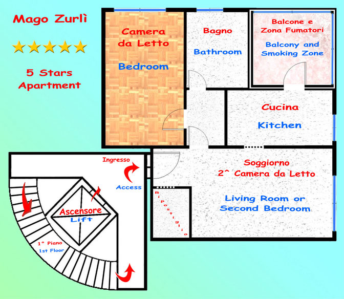 Mappa Appartamento Mago Zurlì