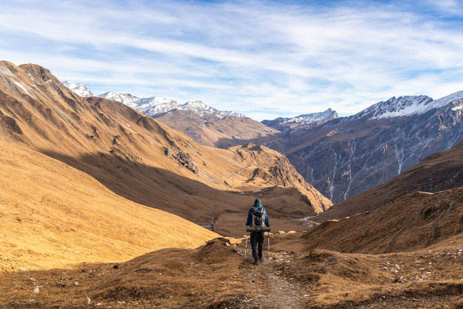 marche himalaya sac au dos groupe