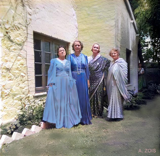  Nasik 1933 - Right to left : Elizabeth Patterson, Norina Matchabelli, Jean Adriel & Delia De Leon