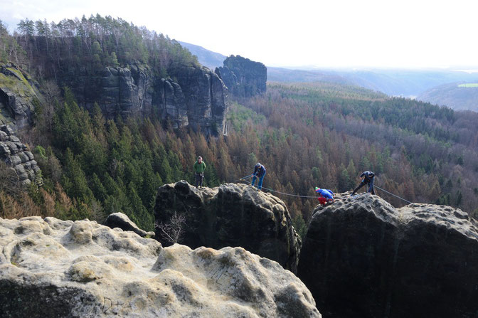 Breite-Kluft-Wand, Bergweg III: Der ÜBERTRITT! - Foto: Helmut Schule (2020)