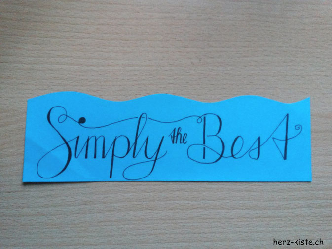 Handlettering Simply the Best für ein Vatertagsgeschenk