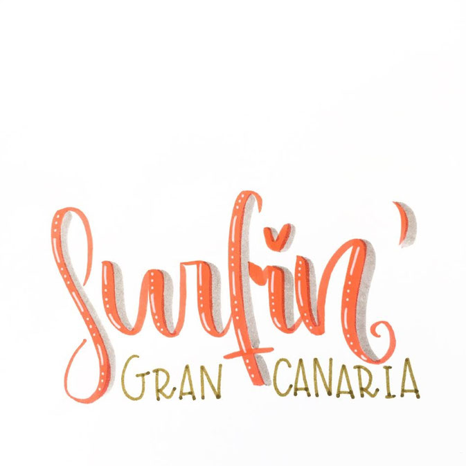Letter Lovers - fraeulein.hoffmann - Handlettering Surfin Gran Canaria