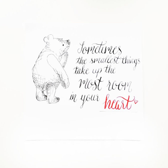 Letter Lovers larakraft: Handlettering sometimes the smallest things take up the most room in your heart