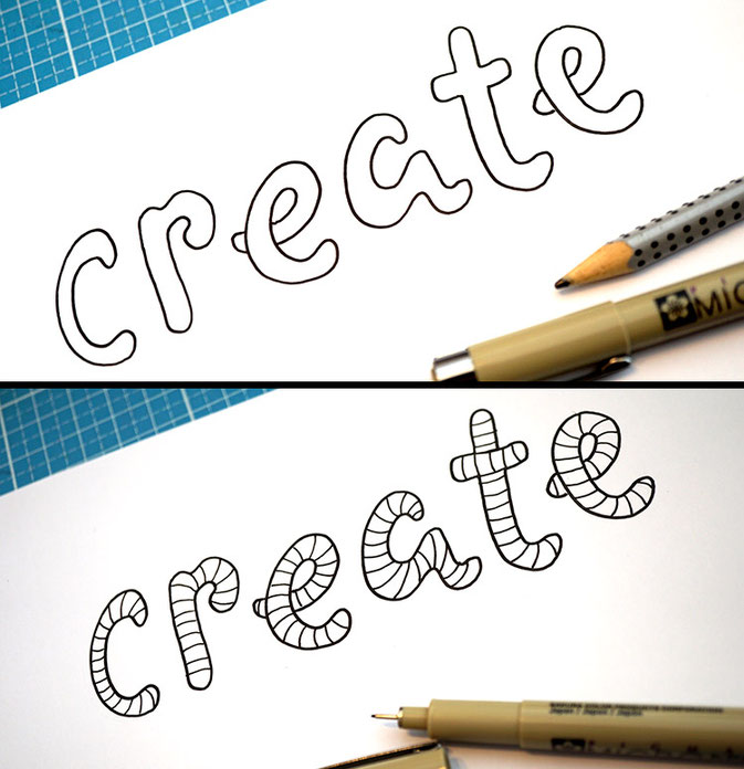 Letter Lovers gelbkariert: Anleitung create Teil 1