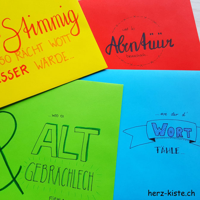 12von12 Juni - Lettering - Briefe Couverts gestalten