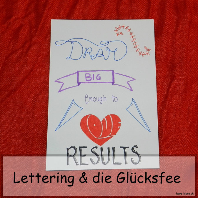 Hand lettering und die Glücksfee ist zu Besuch