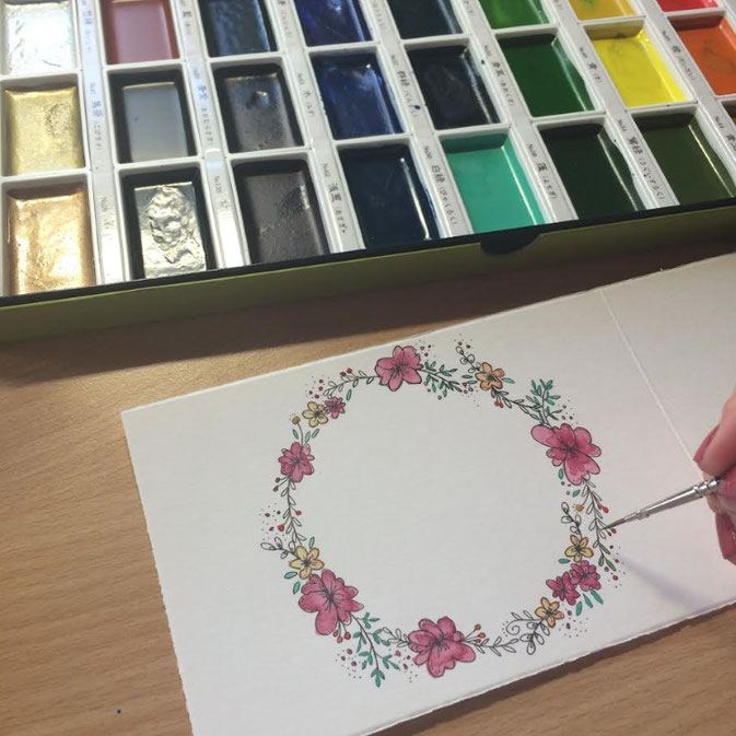 Letter Lovers - anna.schokolade - Blumenkränze ausmalen