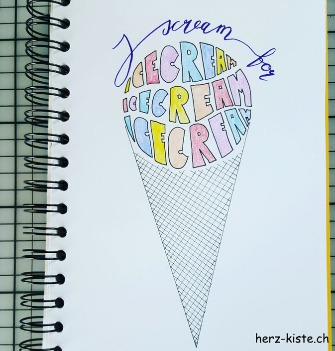 Handlettering: I scream for Ice Cream