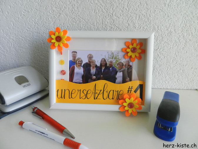 Muttertagsgeschenk: Ein Lettering mit Foto