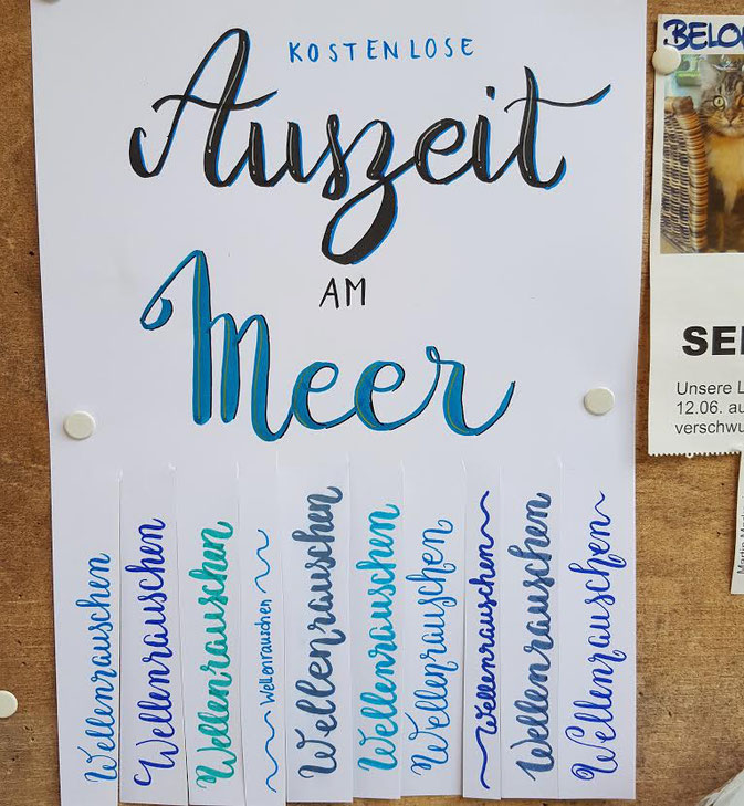 LetterLovers - iletterju - Handlettering Auszeit am Meer