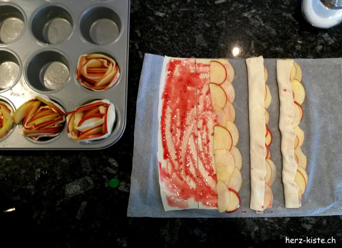 Rezept für Apfelrosen - Anleitung