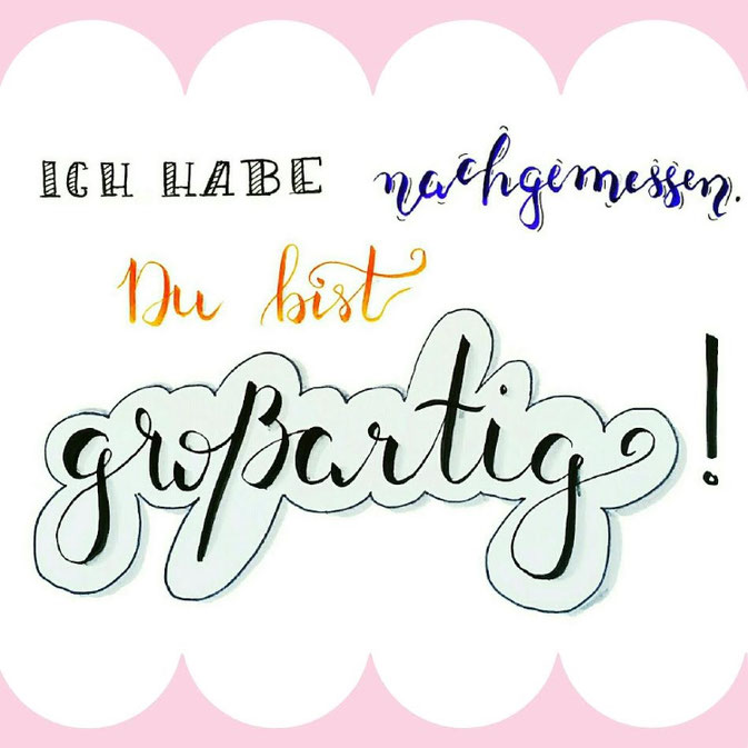 Letter Lovers Contadinasway: Handlettering du bist grossartig
