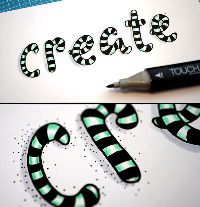 Letter Lovers - gelbkariert: Handlettering Anleitung Teil 3
