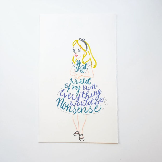 Letter Lovers larakraft - Handlettering: If i had a world of my own everything would be nonsense