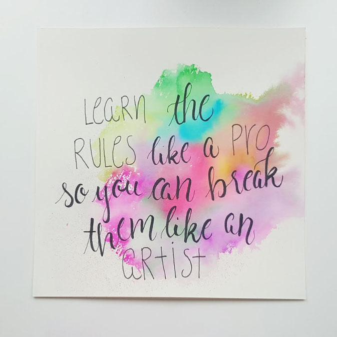 Letter Lovers larakraft - Anleitung für Hintergrund mit Handlettering Learn the rules like a pro so you can break them like an artist
