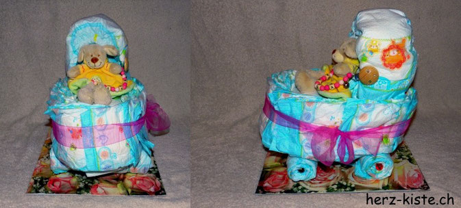 Windelkinderwagen Geschenk Windeln
