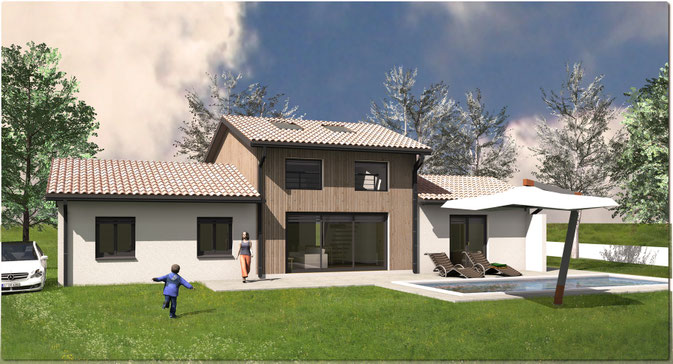 Plan maison architecte toulouse 155 m²