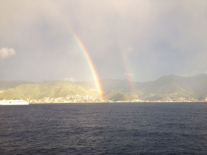 Anreise Bocca dell'Oro - Ankunft in Bastia mit Regenbogen
