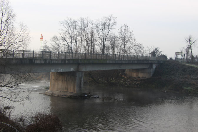L'attuale ponte tra Acquafredda e Visano