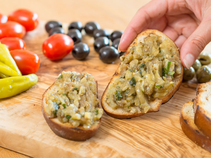 Veganer Auberginen-Salat