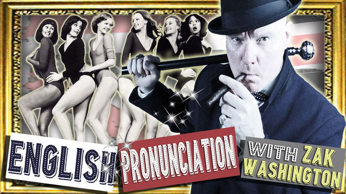'English Pronunciation with Zak Washington' showing Zak with 1970s English dance troupe