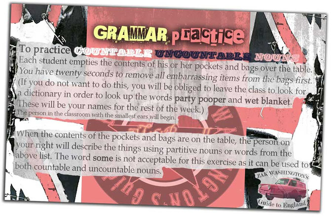 Follow-up titled 'Grammar Practice' to verbally practice Countable / Uncountable nouns grammar