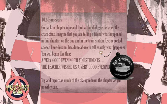 Exercise for students of English to learn 'reported speech'