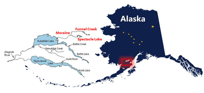 Map Moraine Funnel Creek