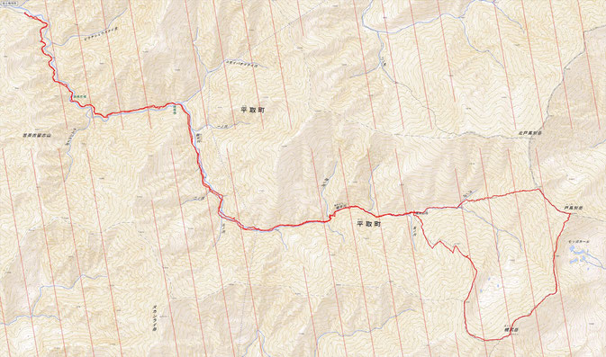 幌尻岳ルート図