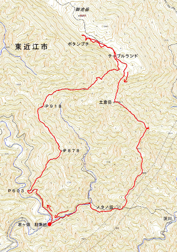御池岳ルート図