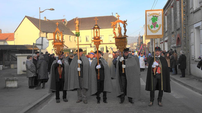 La Confrérie du Hordon de la Vallée à Trélou-sur-Marne en 2017.