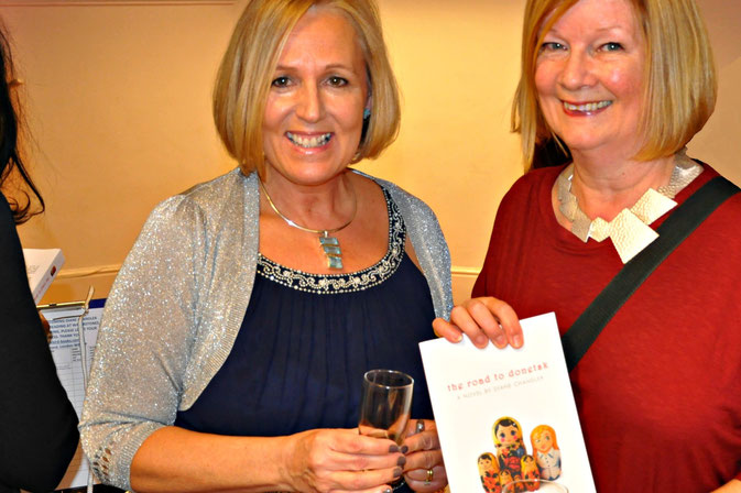 It's all about the book.. Diane Chandler and Stephanie Zia (photo c. Andrew Reid)