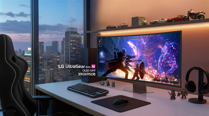 LG UltraGear evo AI 有機ELゲーミングディスプレイ 39インチモデル