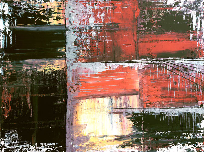 Rakeln 1, Acryl auf Leinwand, 80 x 60cm, 2025